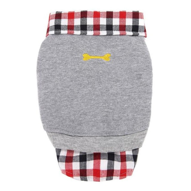 1PC Dog Cat Grid Puppy Warm T-Shirt Pet Clothes