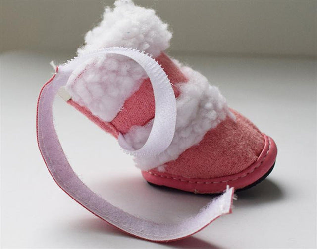 4pcs Set Winter pet dog Snow Boots puppy snowy