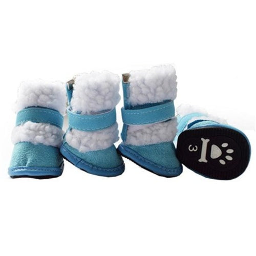 4pcs Set Winter pet dog Snow Boots puppy snowy