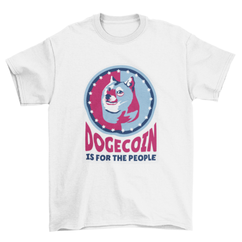 Dogecoin Pop Art Shiba Portrait t-shirt
