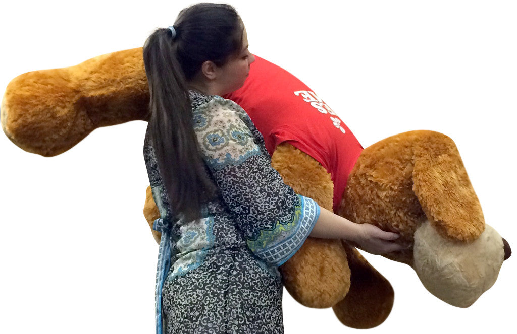 Giant Romantic Plush Puppy Huge 5 Feet Long Squishy Soft Wears HE
