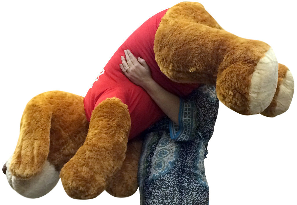 Giant Romantic Plush Puppy Huge 5 Feet Long Squishy Soft Wears HE