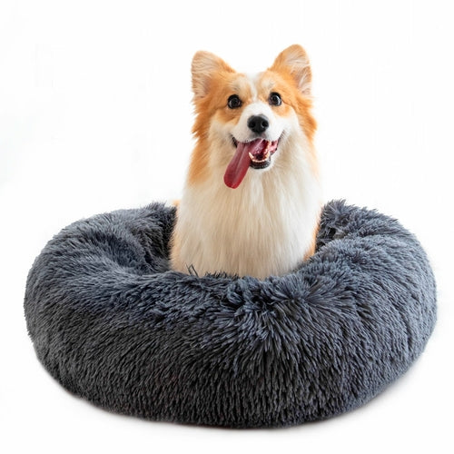 Pet Beds For Cats Anti Anxiety Fluffy Dog Bed Cuddler With Anti-Slip &