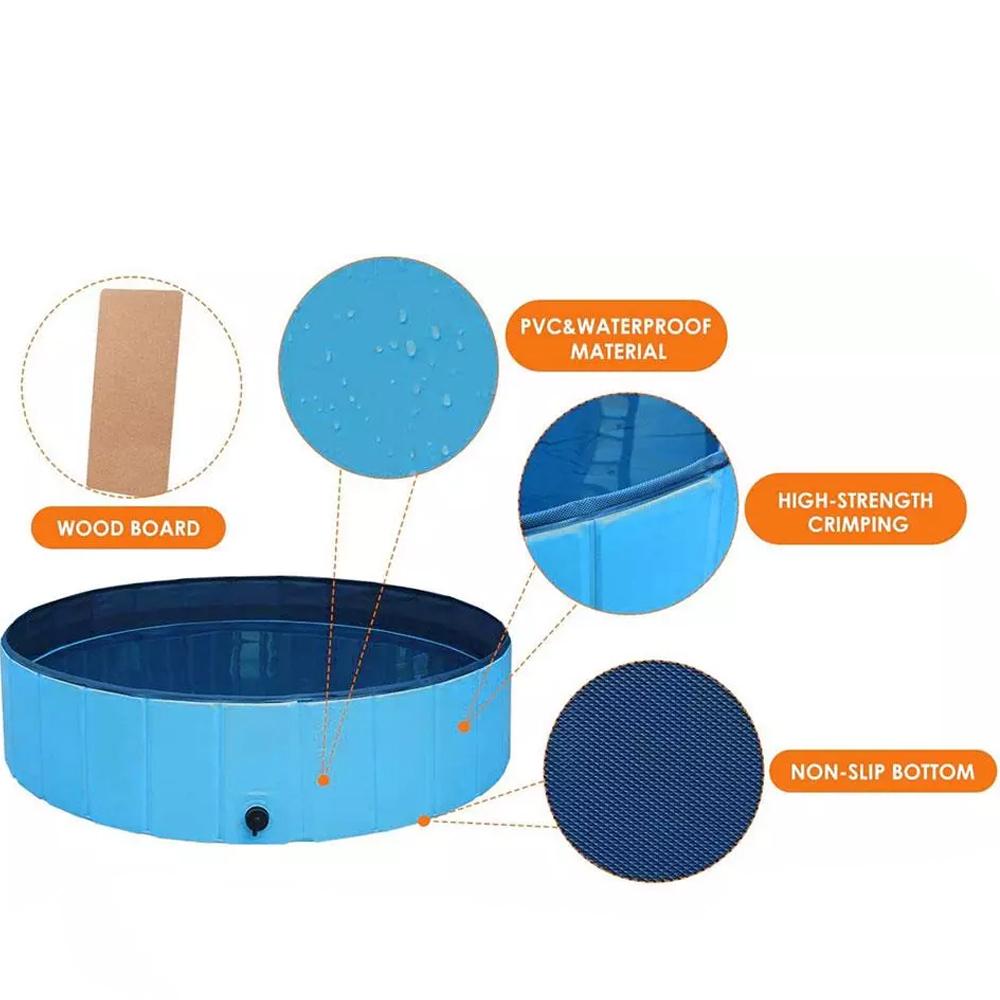 Foldable Pet Bath Outdoor Portable Swimming Pool for Pets and Kids