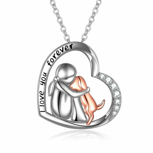 Sterling Silver Keepsake Dog  Lover Memorial Pendant Necklace Gifts