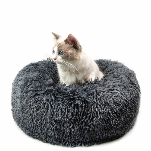 Pet Beds For Cats Anti Anxiety Fluffy Dog Bed Cuddler With Anti-Slip &