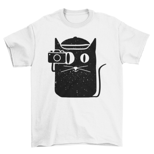 Cat and camera t-shirt