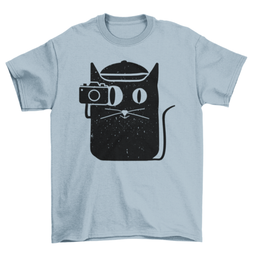 Cat and camera t-shirt