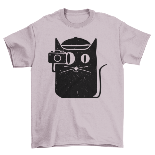 Cat and camera t-shirt