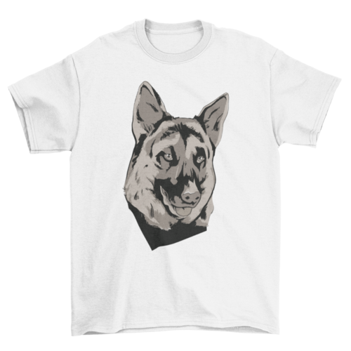 Cute Fashion Grey Portrait German Shepherd Pup Pet Dog Lover Animal