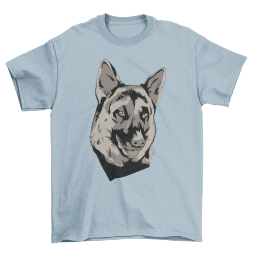 Cute Fashion Grey Portrait German Shepherd Pup Pet Dog Lover Animal