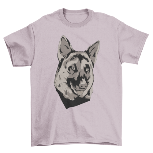 Cute Fashion Grey Portrait German Shepherd Pup Pet Dog Lover Animal