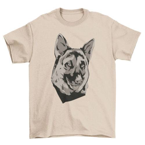 Cute Fashion Grey Portrait German Shepherd Pup Pet Dog Lover Animal