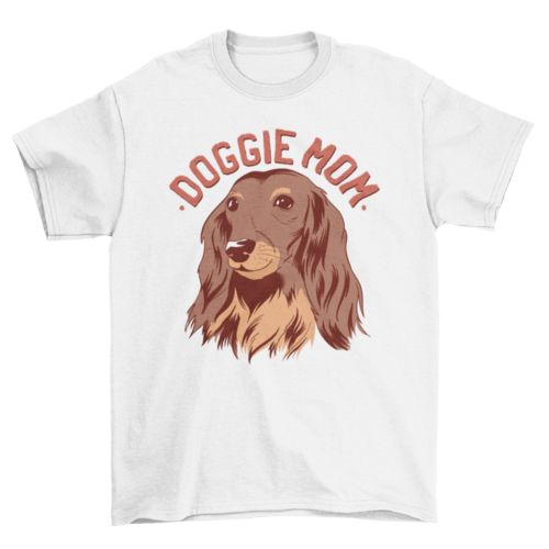 Doggie Mom Text T-shirt