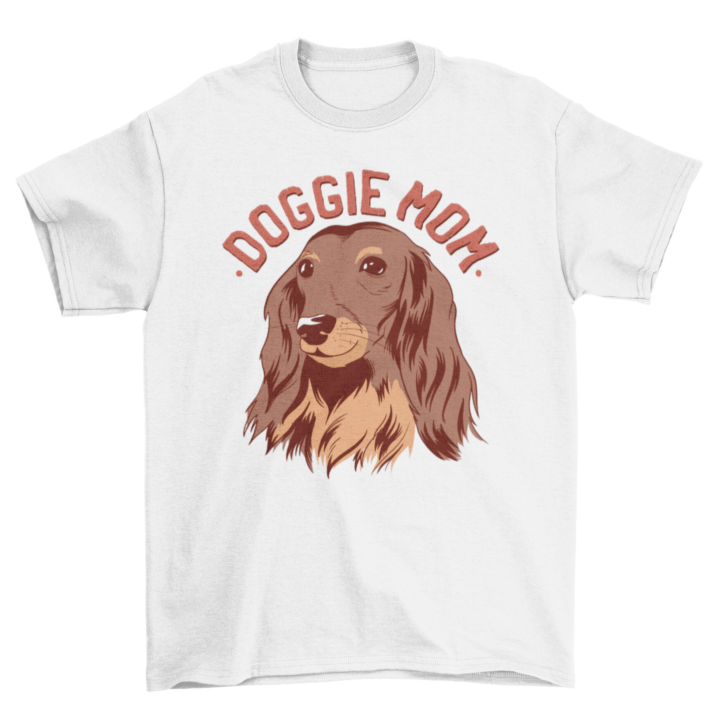 Doggie Mom Text T-shirt