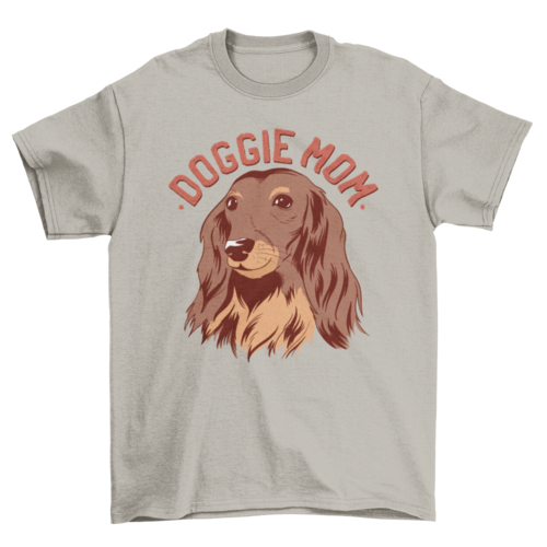 Doggie Mom Text T-shirt