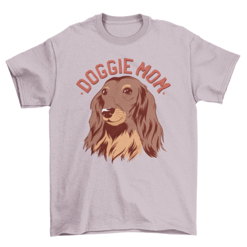 Doggie Mom Text T-shirt