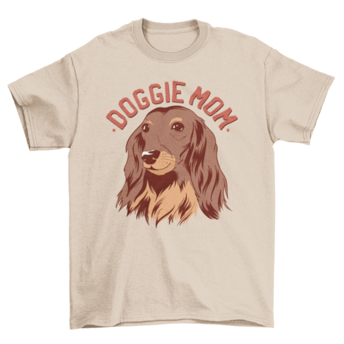 Doggie Mom Text T-shirt