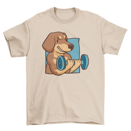 Muscular dachshund t-shirt