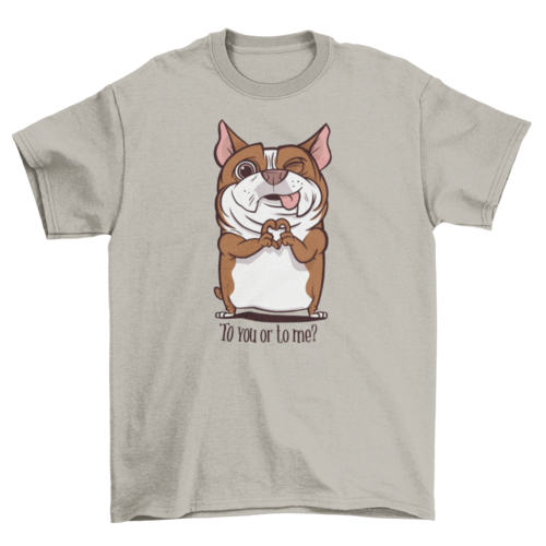 Dog hand heart t-shirt