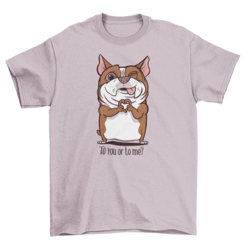 Dog hand heart t-shirt