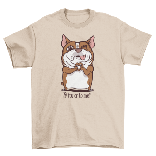 Dog hand heart t-shirt