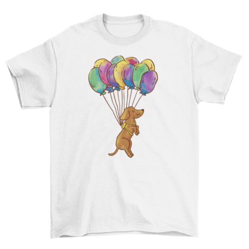 Dachshund dog balloons t-shirt