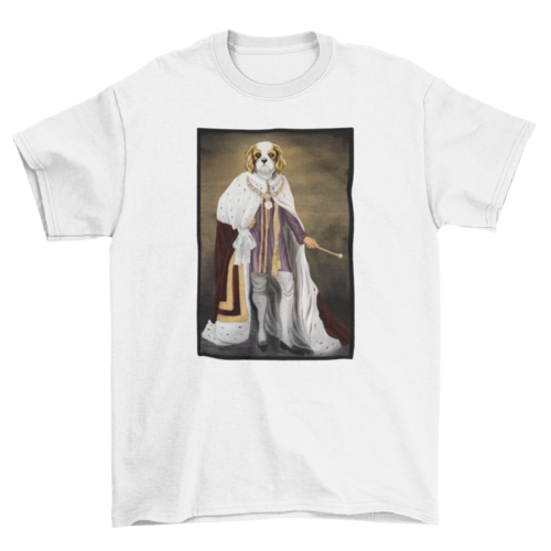 Painting of dog animal royalty king portrait t-shirt