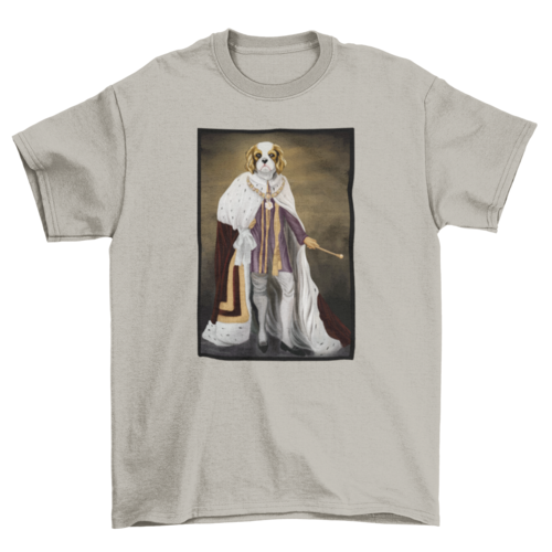 Painting of dog animal royalty king portrait t-shirt