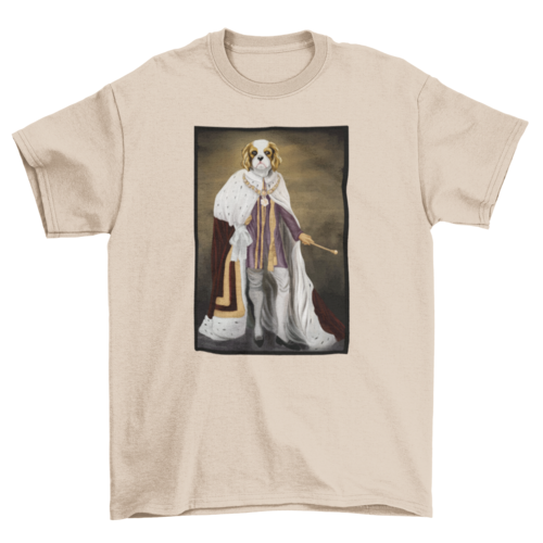 Painting of dog animal royalty king portrait t-shirt