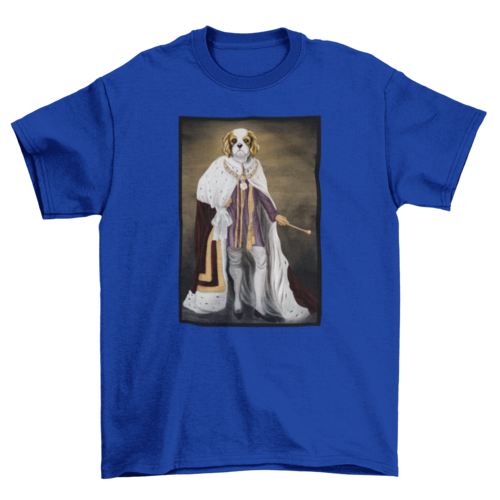 Painting of dog animal royalty king portrait t-shirt