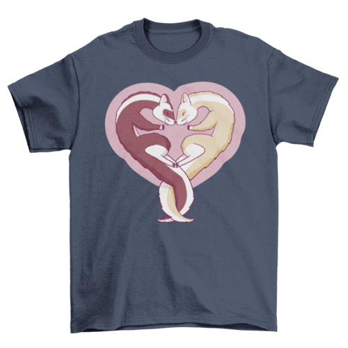 Ferrets lovely heart t-shirt