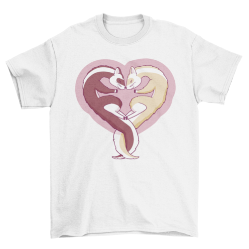 Ferrets lovely heart t-shirt