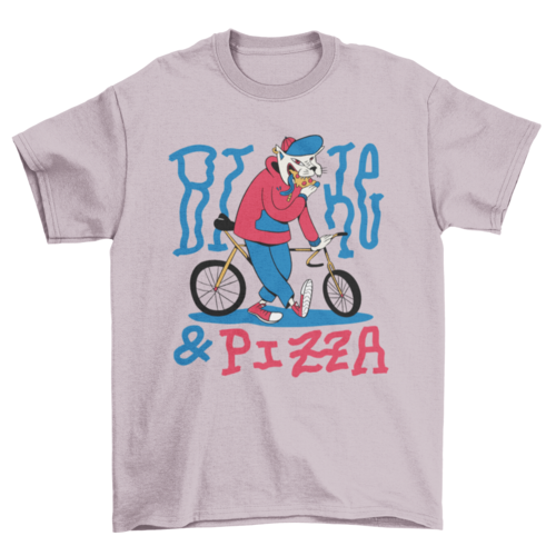 Fixie bike cat t-shirt