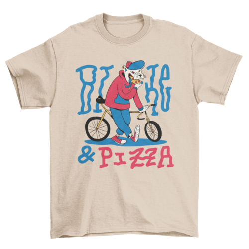 Fixie bike cat t-shirt